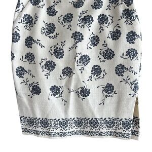 Floral Print Skirt in Black and White